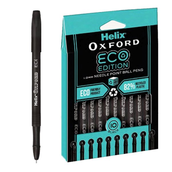 画像1: Helix へリックス OXFORD ECOボールペン （ブラック）【標準小売価格：100円】 (1)