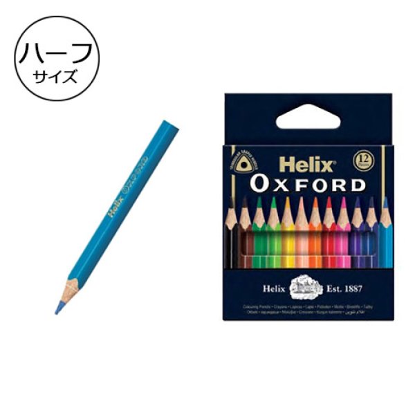 画像1: Helix へリックス OXFORD クラシック色鉛筆ミニ 12色【標準小売価格：300円】 (1)